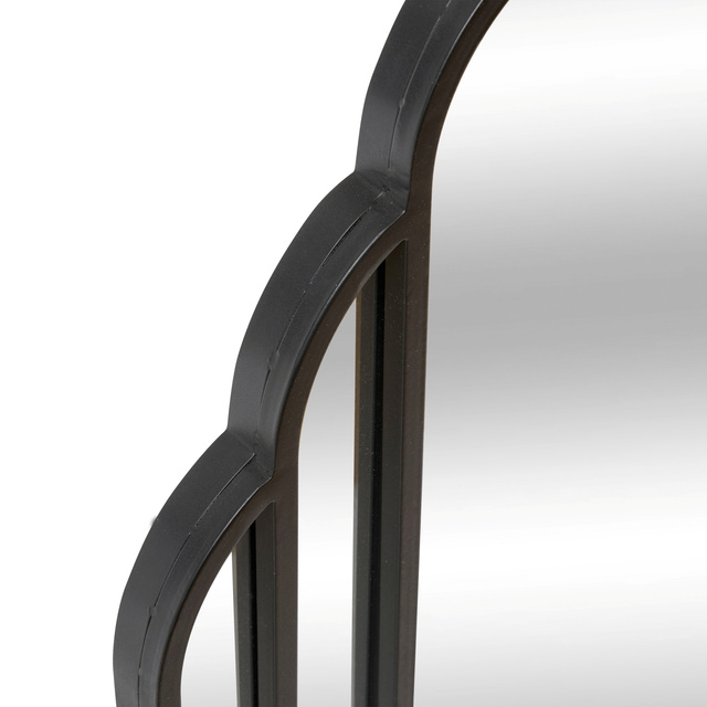 Oglindă suspendată mare art deco BENEDITA, cadru metalic, 50,5 x 100,3 cm