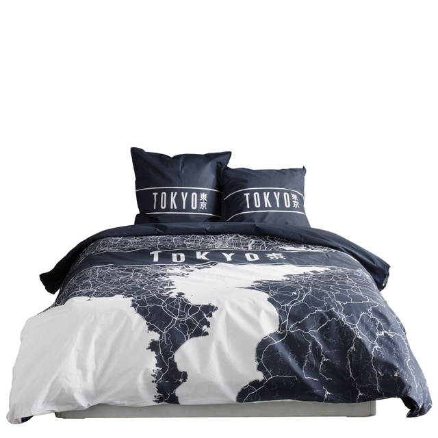 Lenjerie de pat din bumbac, 220 x 240 cm, 2 perne, JAVA