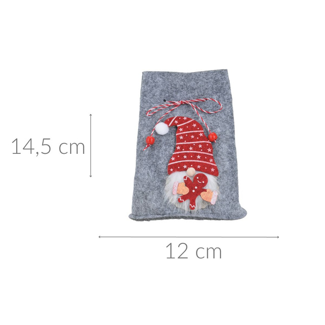 Punguta de Craciun cu elf, 12 x 14,5 cm