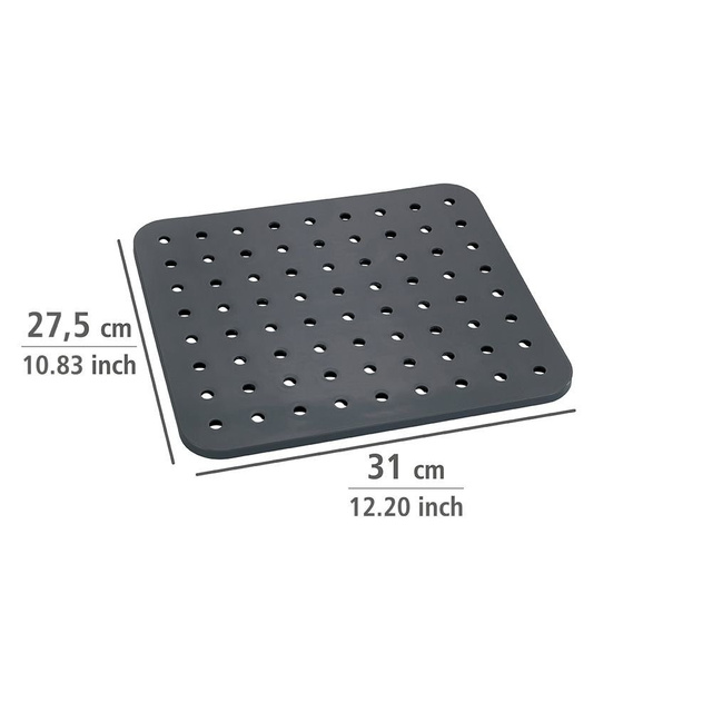 Covor de protecție pentru chiuvetă, gri, 31 x 27,5 cm, Wenko