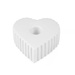 Suport de lumanare din ceramica in forma de inima Anima, pentru lumanare lunga, 4 x 9 cm