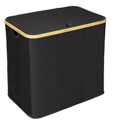 Coș de rufe, bambus, 57 x 50 x 37, Trio Ecori, WENKO