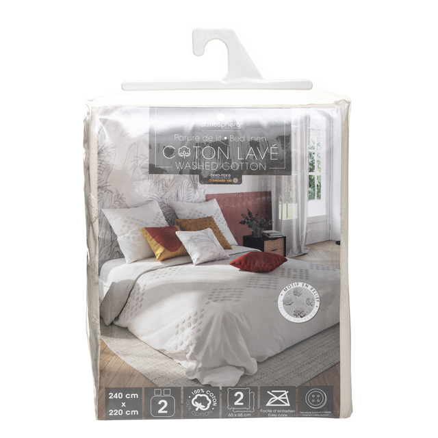 Lenjerie de pat 220x240 cm cu 2 fete de perna