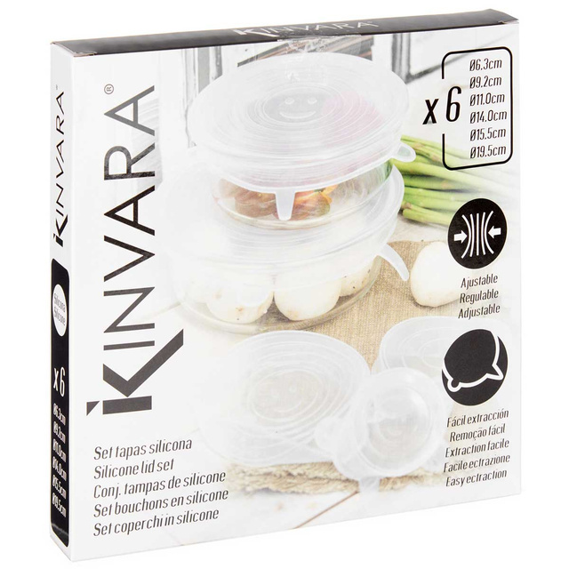 Huse din silicon pentru vase pentru frigider, 6 buc