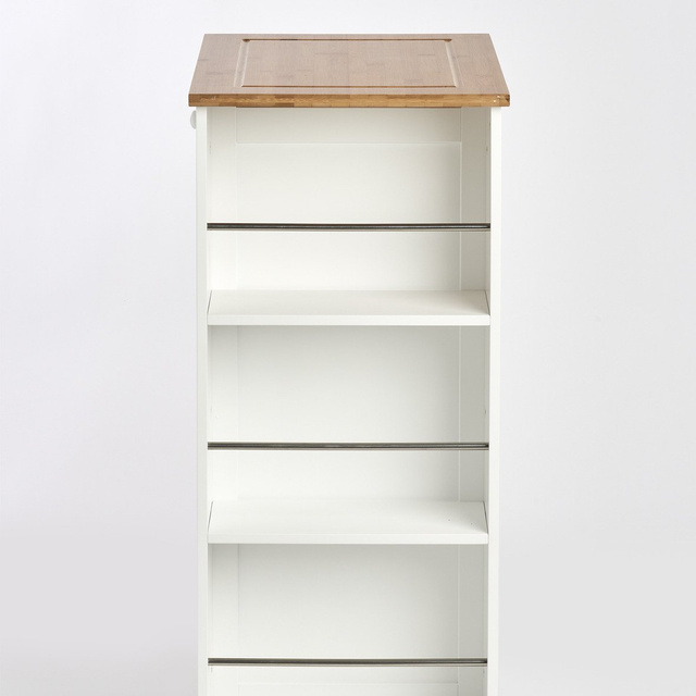 Cărucior de bucătărie cu blat din bambus, 50 x 37 x 86,5 cm, ZELLER