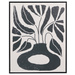 Tablou în ramă neagră cu motiv vegetal EMBER, 40 x 50 cm