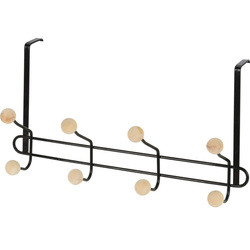 Suport pentru ușă, metalic, cu mânere din lemn, 40 x 22 x 10 cm