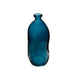 Vaza din sticla reciclata, 35 cm, albastru