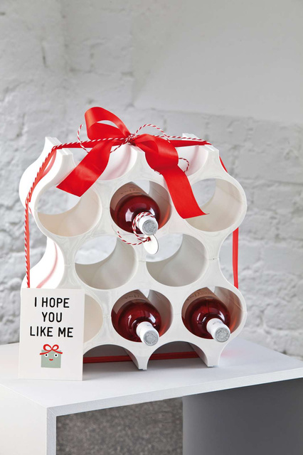 Suport pentru sticle SET-UP, KOZIOL, gri închis