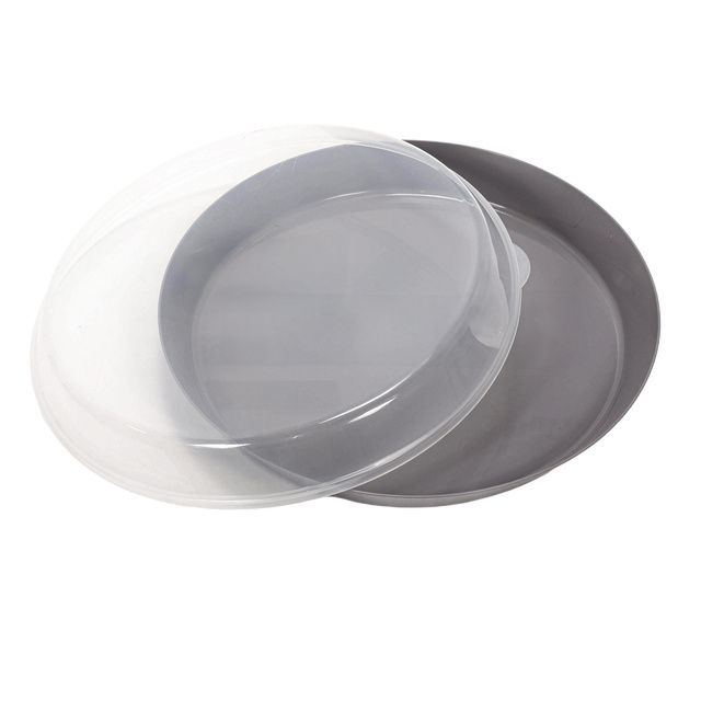 Tava din plastic cu capac, Ø 35,5 x 8,5 cm