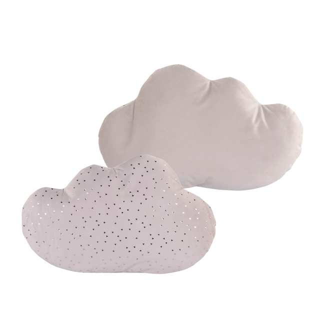 Perna decorativa din catifea cu model metalic