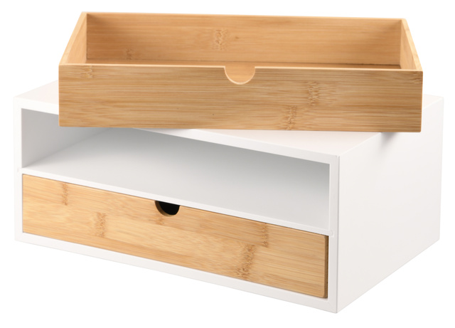 Organizator de birou cu sertare din bambus