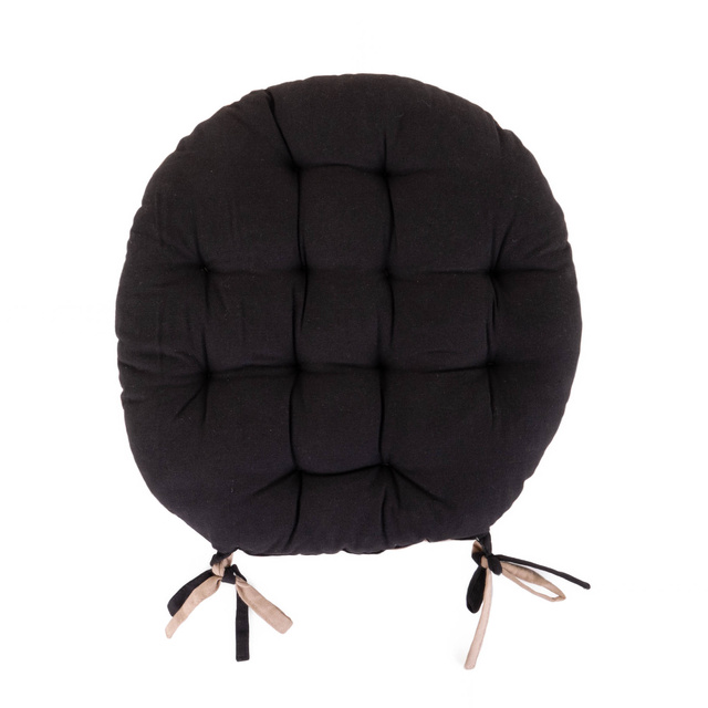 Perna rotundă pentru scaun cu legături DUO, 100% bumbac, Ø 38 cm