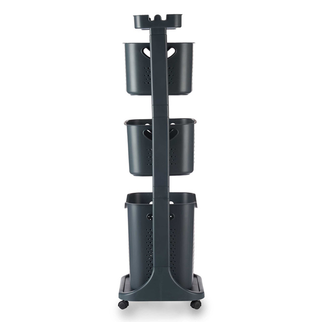 Raft de plastic pentru garderobă cu 2 coșuri COMFY PLACES, 44 x 33 x 81 cm