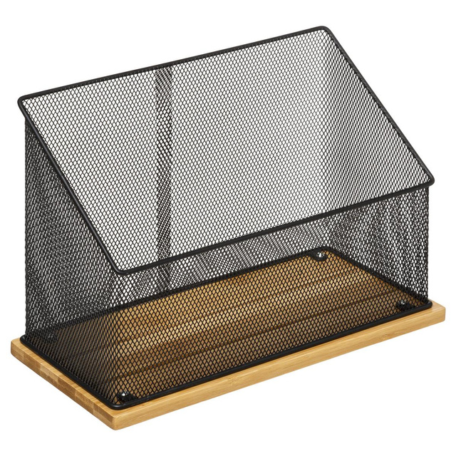 Organizator de corespondență, bambus si metal, 20 x 14 x 29 cm