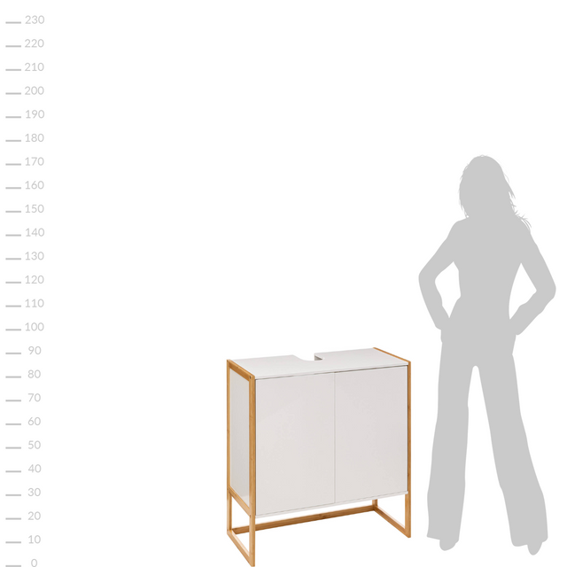 Dulap pentru chiuvetă NATUREO, 70 x 33 x 80 cm