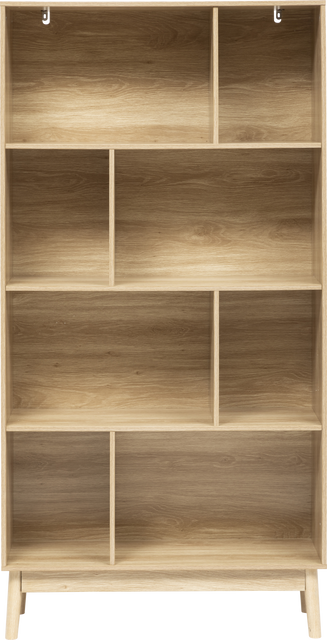 Raft pentru cărți cu polițe neregulate ABANA, 80 x 30 x 160 cm