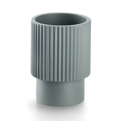 Pahar pentru periute din polirasina cu striatii STRIPES, Ø 8 cm