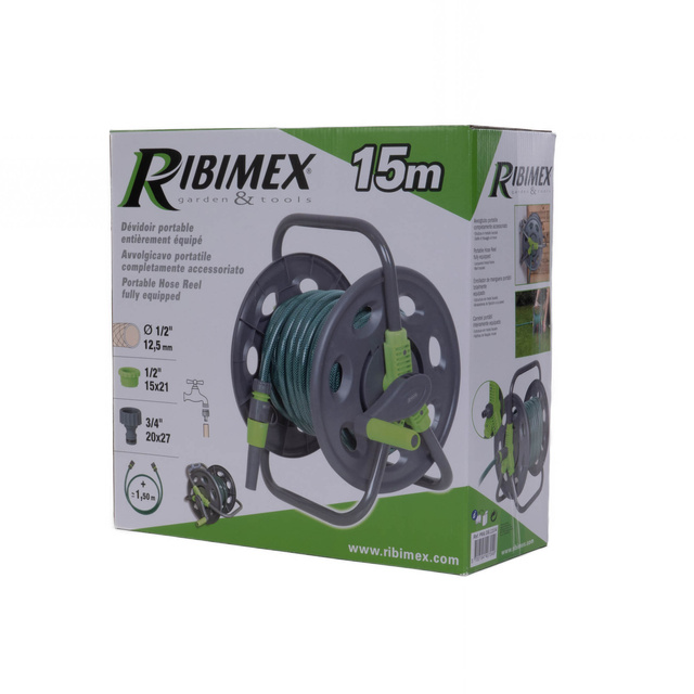 Rola portabila pentru furtun de gradina RIBIMEX, echipata