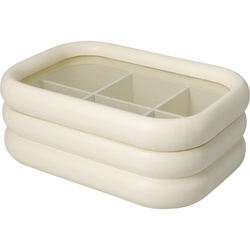 Ceainic cu margini rotunjite și capac din sticlă, 9 cm