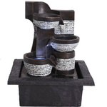 Fântână de interior, decorare, iluminare LED, 21,5 x 19 x 26 cm