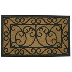 Covoras de intrare semirotund cu fibră de cocos MARQUIS, 45 x 75 cm