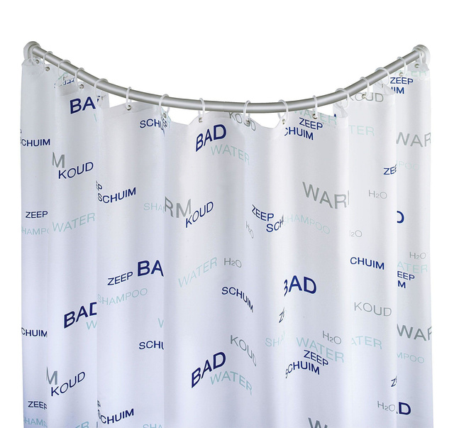 Șină de duș universală, 80 x 80/90 x 90 cm, cromată, WENKO