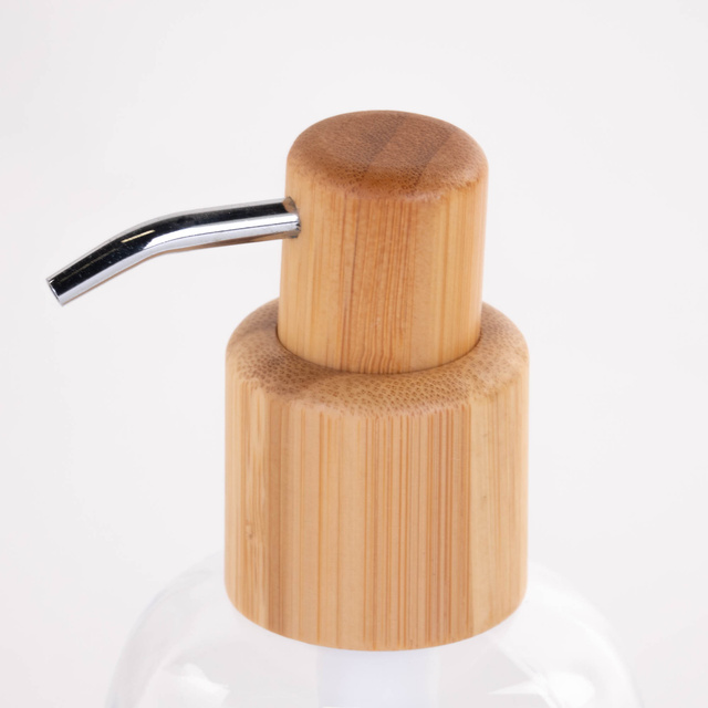 Sapuniera LINA, sticla si bambus