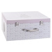 Set 3 cutii depozitare, Alb/Roz, Atmosphera Createur d'interieur