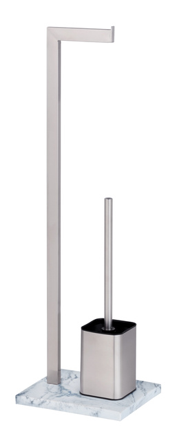 Suport metalic pentru hartie igienica si perie de toaleta APRILIA, Wenko