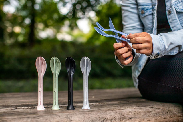 Set de tacamuri KLIKK ORGANIC, pliabil inteligent, 3 bucati, KOZIOL