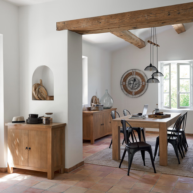 Ceas de perete cu mecanism decorativ LANA, Ø 90 cm