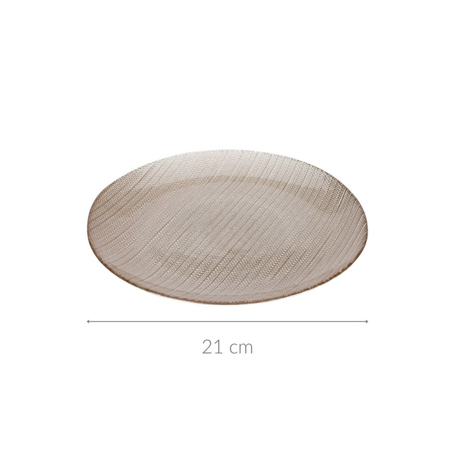 Farfurie de desert din sticlă KARNEOL, 21 cm