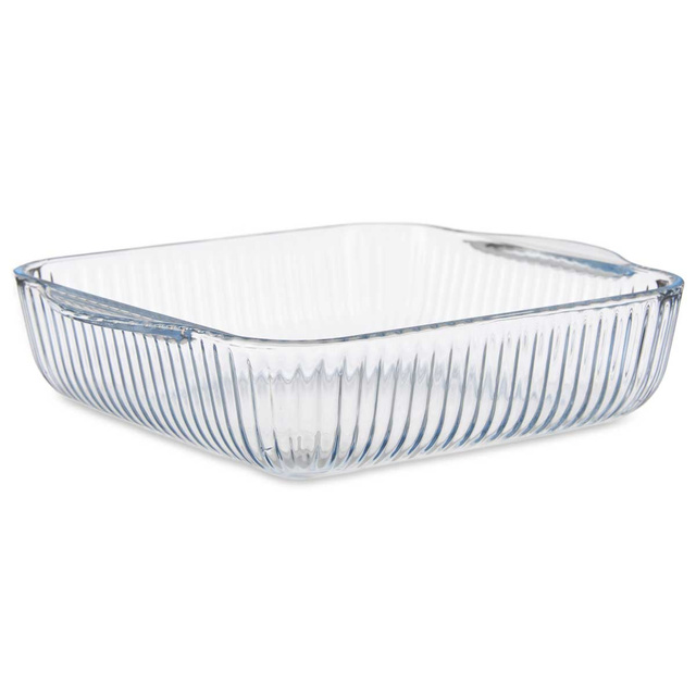 Tava de copt pentru o persoana, sticla canelata
