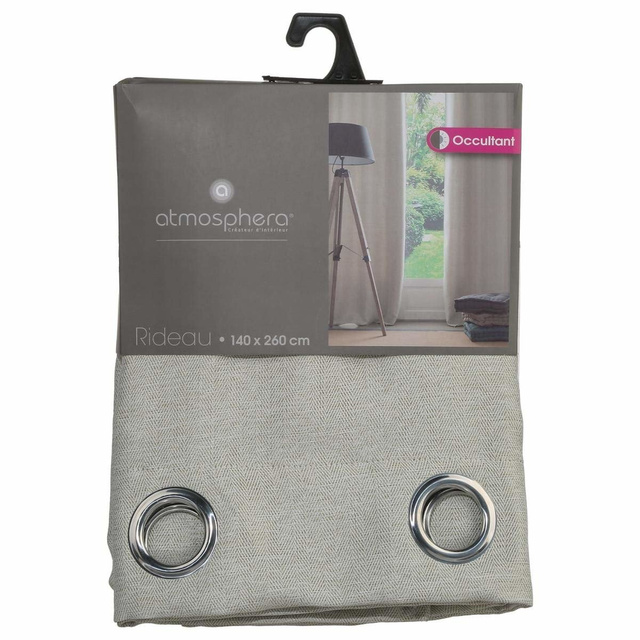 Perdea decorativă din poliester pentru fereastră cu ochiuri 140 x 260 cm