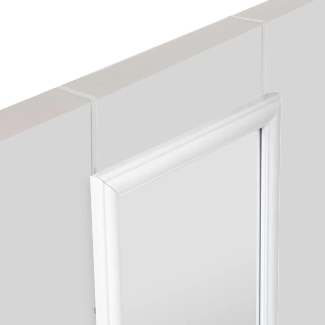 Oglindă înaltă în cadru de plastic pentru agățat pe ușă, 125,5 x 35,5 x 2 cm