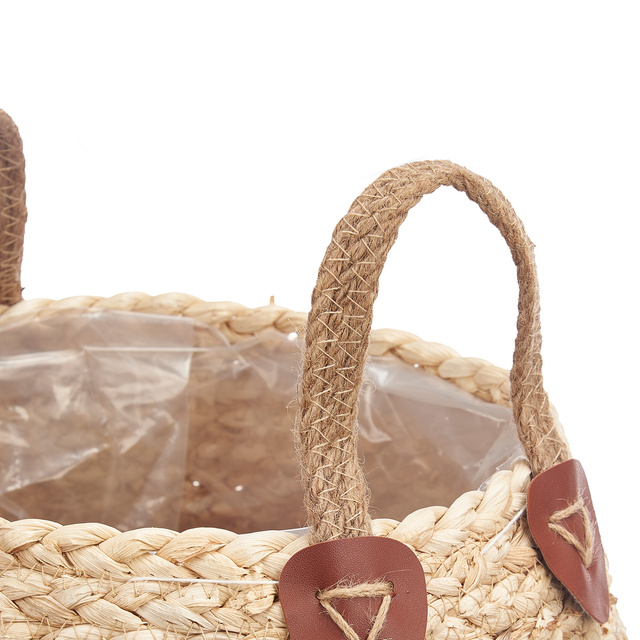 Husa pentru ghiveci împletită RUSTIC cu mânere