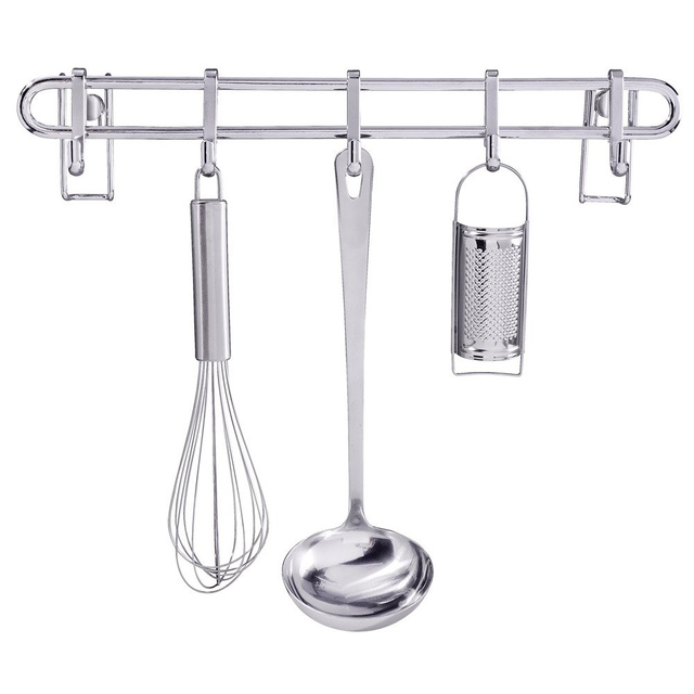 Sina de bucătărie + 5 cârlige incluse, Style, oțel cromat, WENKO