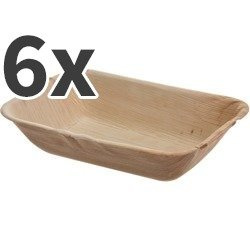 Set de 6 farfurii organice din frunze de palmier areca