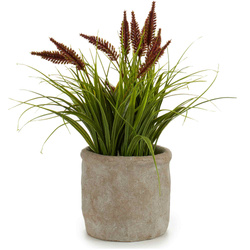 Iarba artificiala in ghiveci de beton, 30 cm