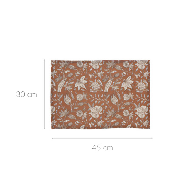 Culoar din bumbac cu flori, 45 x 30 cm