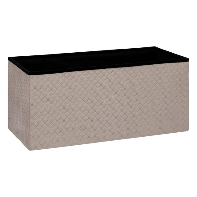 Banca tapitata cu spatiu depozitare, catifea, 76 x 38 x 38 cm