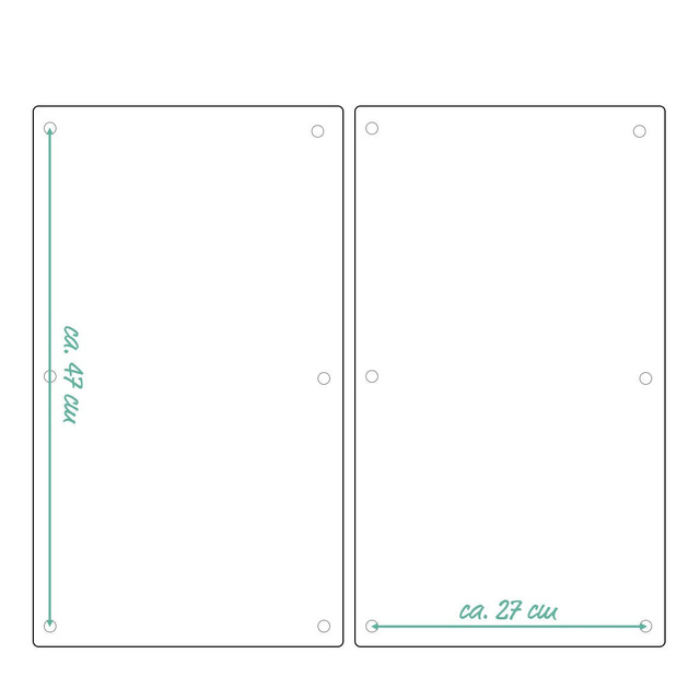 Plăci de protecție din sticlă WOOD pentru aragaz – 2 bucăți, ZELLER, model 9