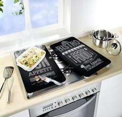 Plăci de protecție din sticlă BON APPETIT pentru aragaz – 2 bucăți, WENKO, bon appetit