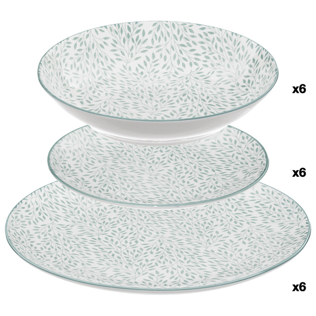 Set vesela de masa JASMIN, 18 bucati