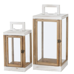 Felinare din lemn QUINTO, brad chinezesc, 2 buc