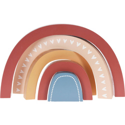 Curcubeu din lemn, decor pentru camera unui copil, 26,5 x 2,5 x 15,2 cm