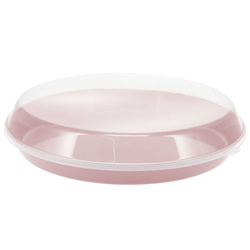 Tava din plastic cu capac, Ø 35,5 x 8,5 cm