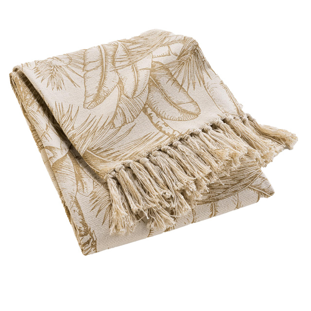 Husă de canapea cu motiv de frunze, DUNE, 125 x 150 cm