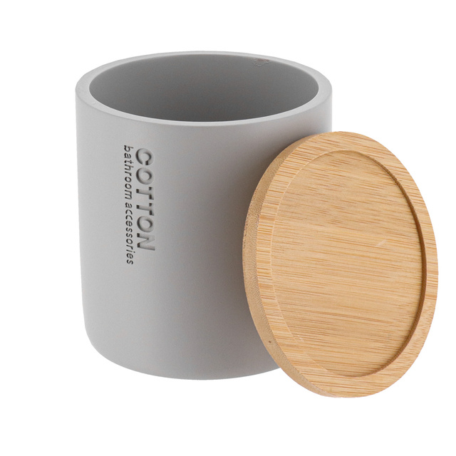 Recipient pentru dischete SAVA, capac din bambus, Ø 9,5 cm